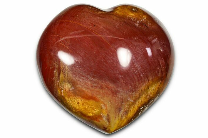Polished Triassic Petrified Wood Heart - Madagascar #381871